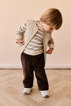 Pull Surdimensionné en Coton Bio avec Rayures Mer du Nord, Ouverture Boutons Pression pour Enfants 6M–8A