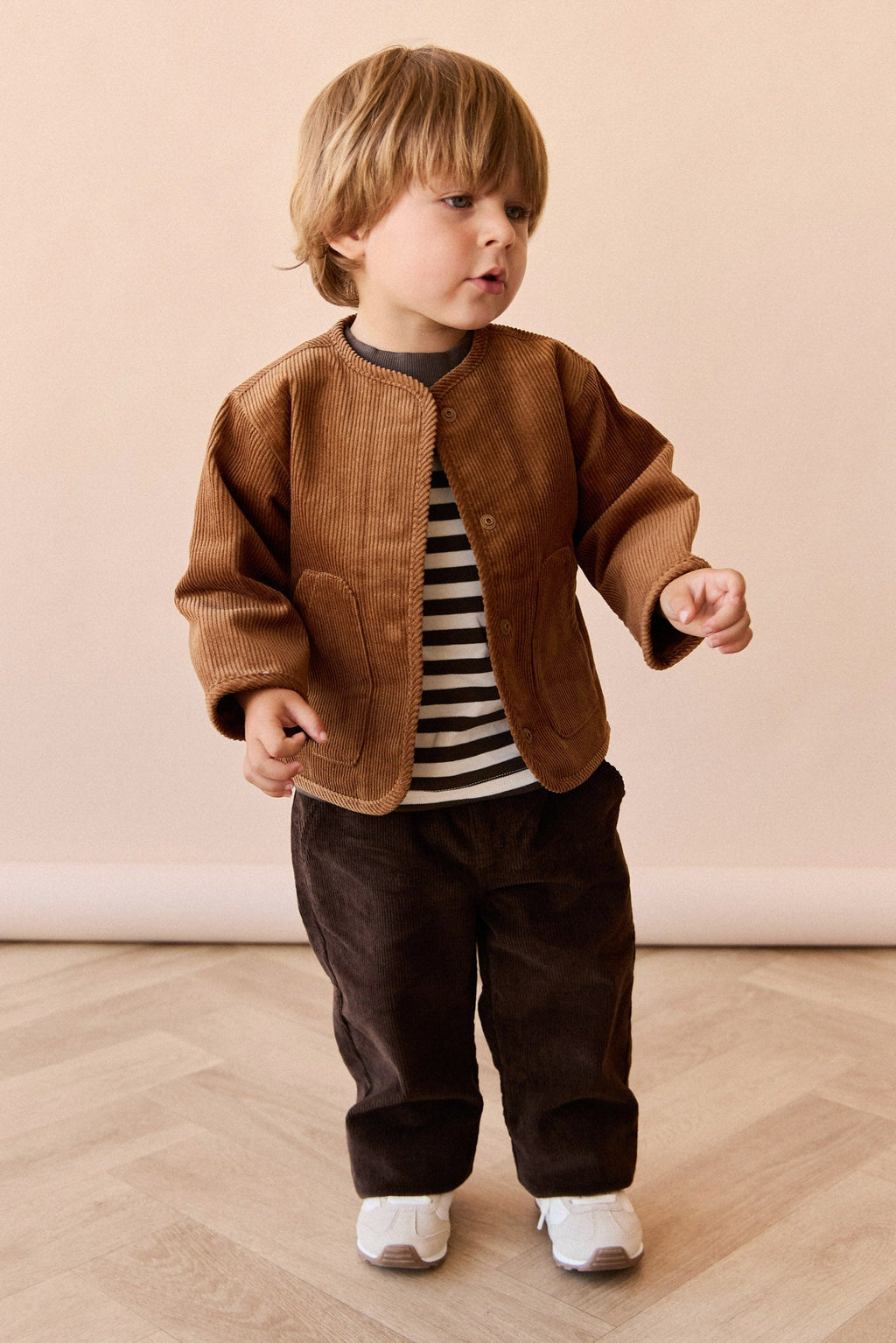 Veste en Coton Uni et Neutre avec Coupe Structurée, Chaleur pour les Jeux en Extérieur des Enfants de 6 Mois à 10 Ans