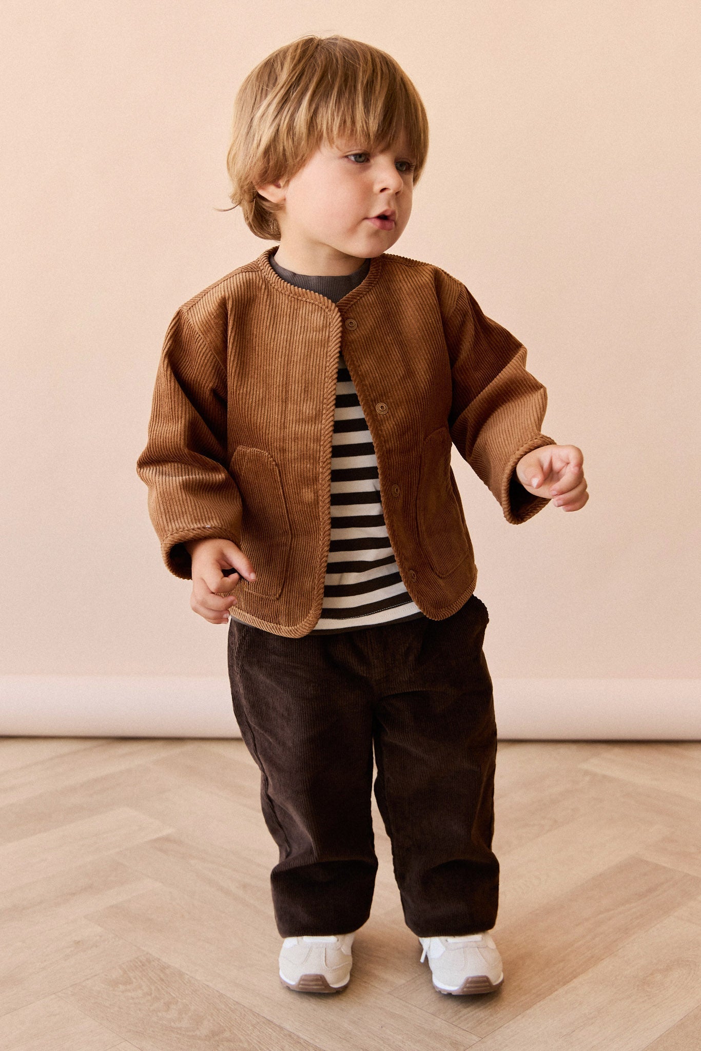 Veste en Coton Uni et Neutre avec Coupe Structurée, Chaleur pour les Jeux en Extérieur des Enfants de 6 Mois à 10 Ans