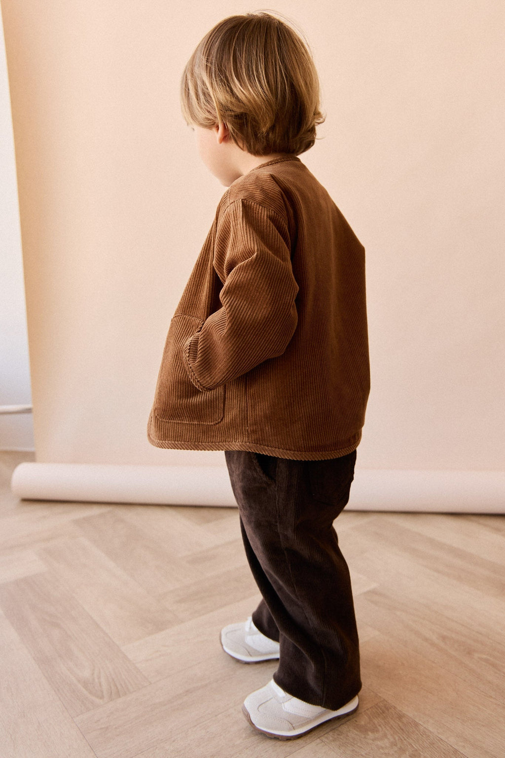 Veste en Coton Uni et Neutre avec Coupe Structurée, Chaleur pour les Jeux en Extérieur des Enfants de 6 Mois à 10 Ans