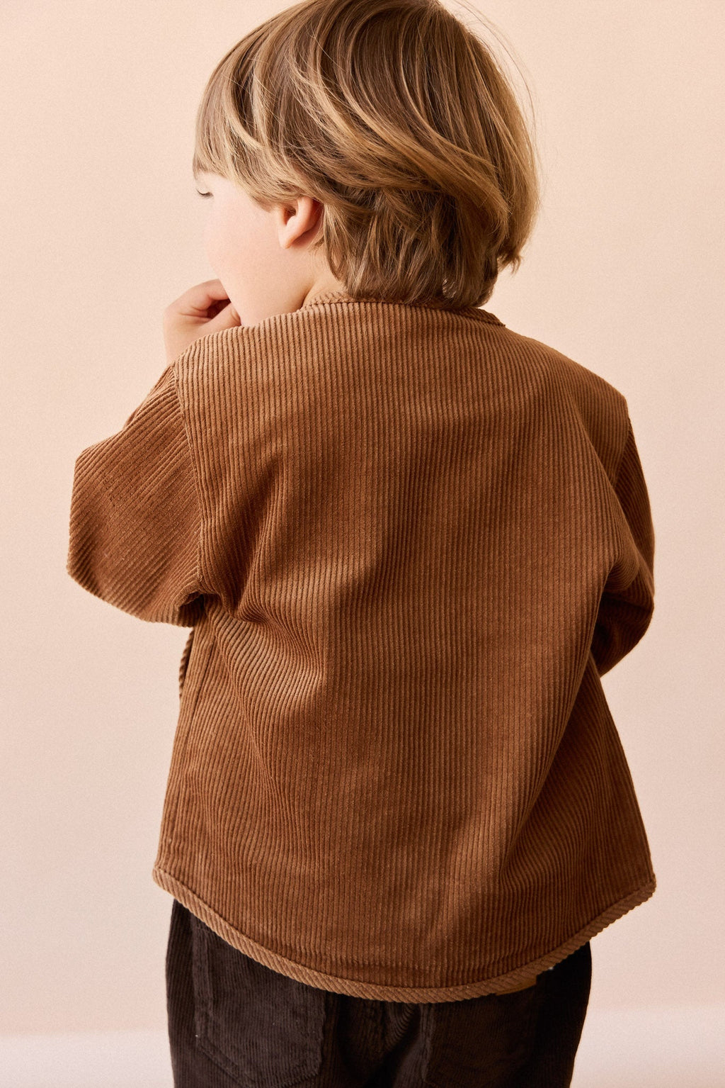 Veste en Coton Uni et Neutre avec Coupe Structurée, Chaleur pour les Jeux en Extérieur des Enfants de 6 Mois à 10 Ans