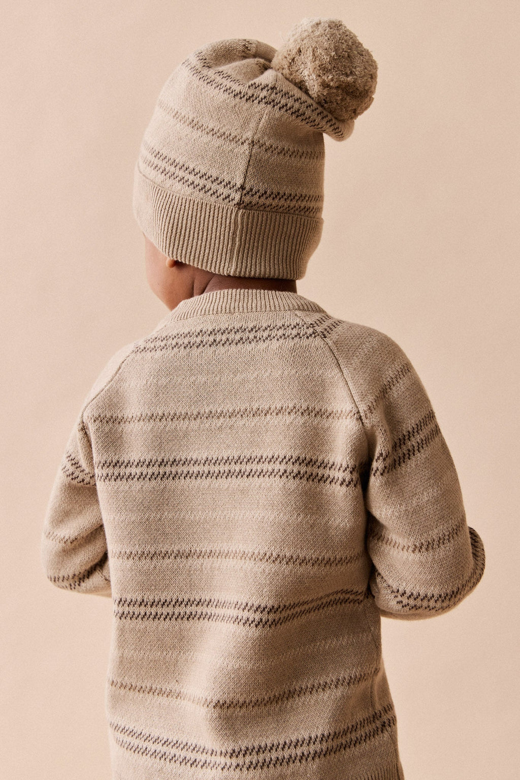 Bonnet classique en maille rayée, 100 % coton, confortable et respirant pour bébés et enfants