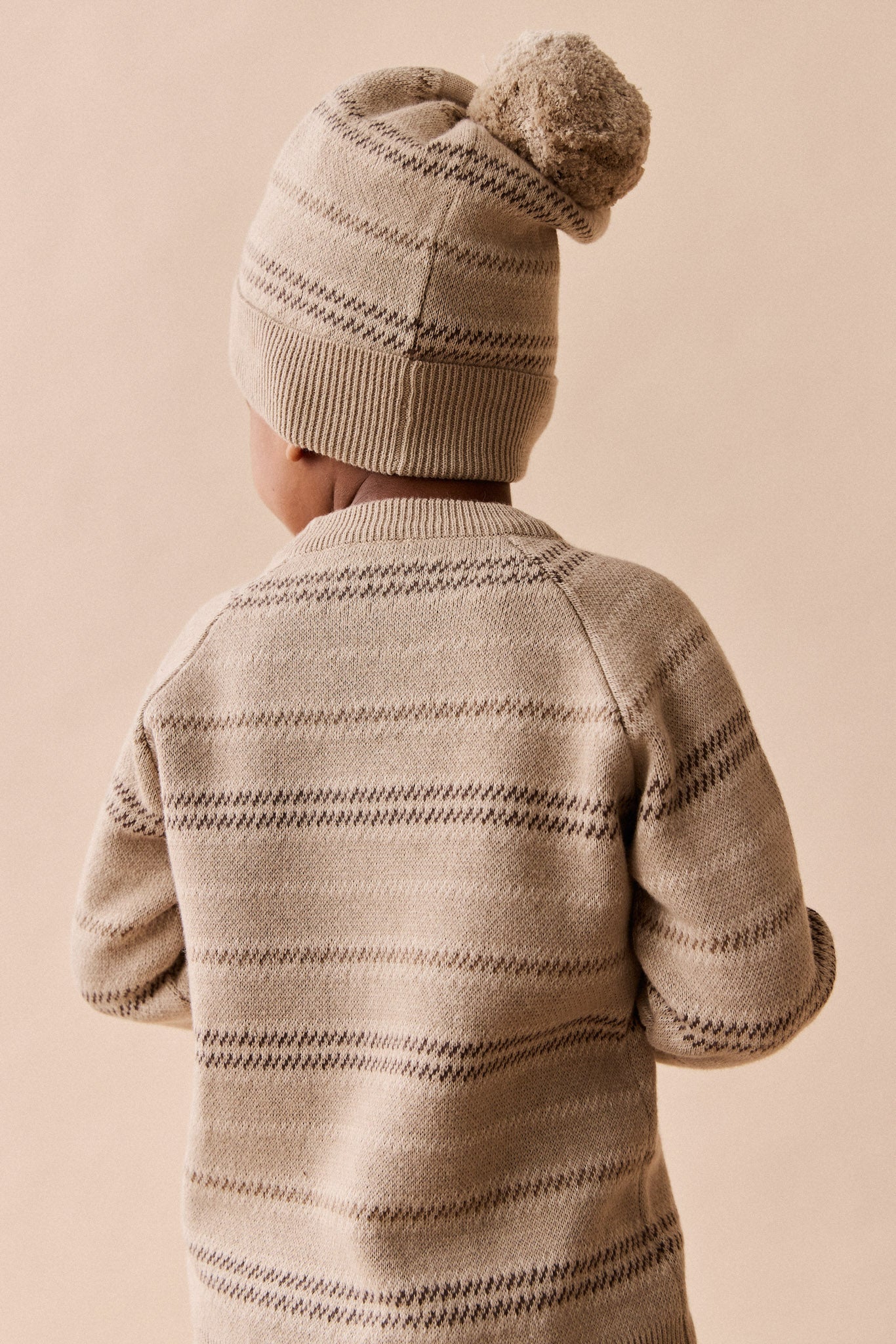 Bonnet classique en maille rayée, 100 % coton, confortable et respirant pour bébés et enfants