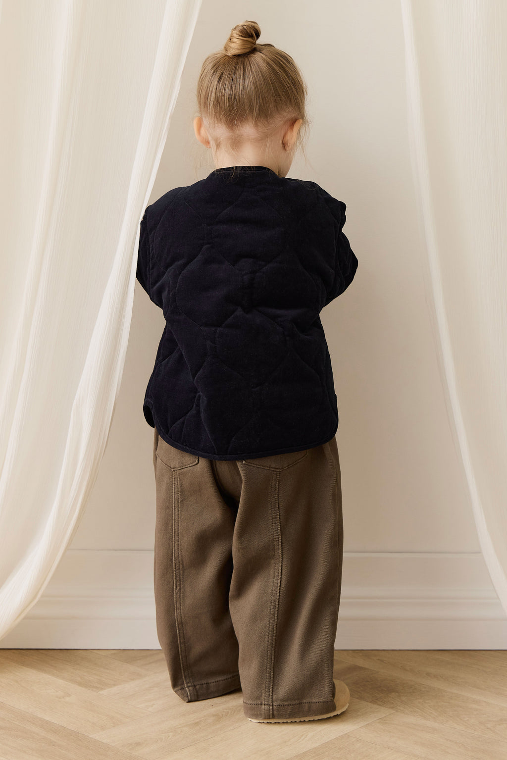 Doudoune matelassée unie en coton avec rembourrage recyclé léger pour enfant de 6 mois à 8 ans