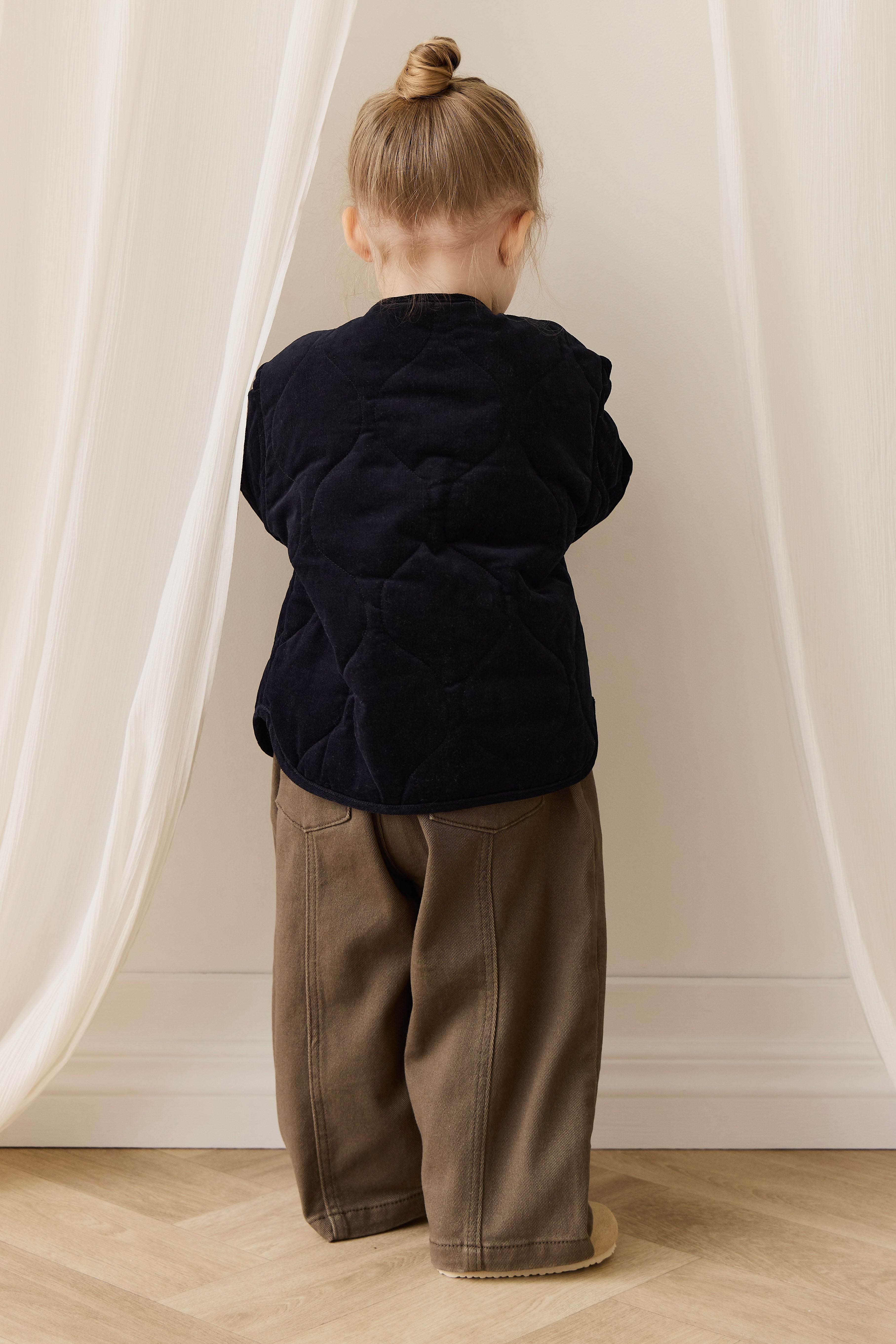 Doudoune matelassée unie en coton avec rembourrage recyclé léger pour enfant de 6 mois à 8 ans
