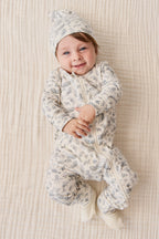 Bonnet bébé en coton bio à imprimé animaux marins, élastique et doux, pour les 0-12 mois