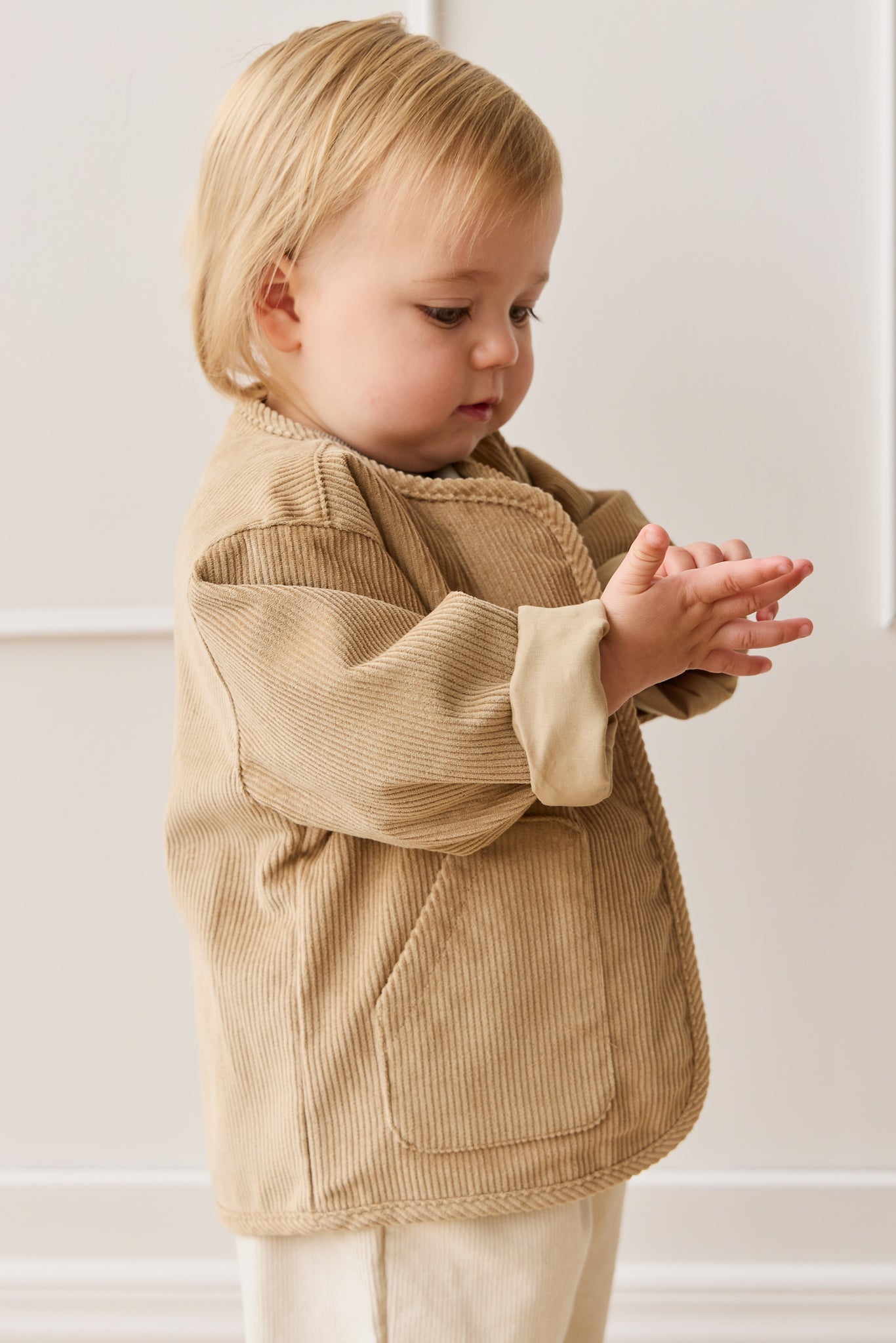 Veste en coton chaud de coupe structurée Hay Solid pour enfants de 6 mois à 8 ans – Chaleur pour les jeux en extérieur