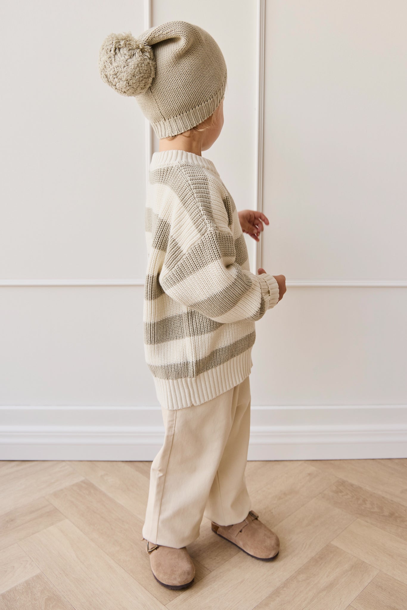 Bonnet classique en tricot de coton bleu uni avec revers, ajustement parfait pour bébés et tout-petards