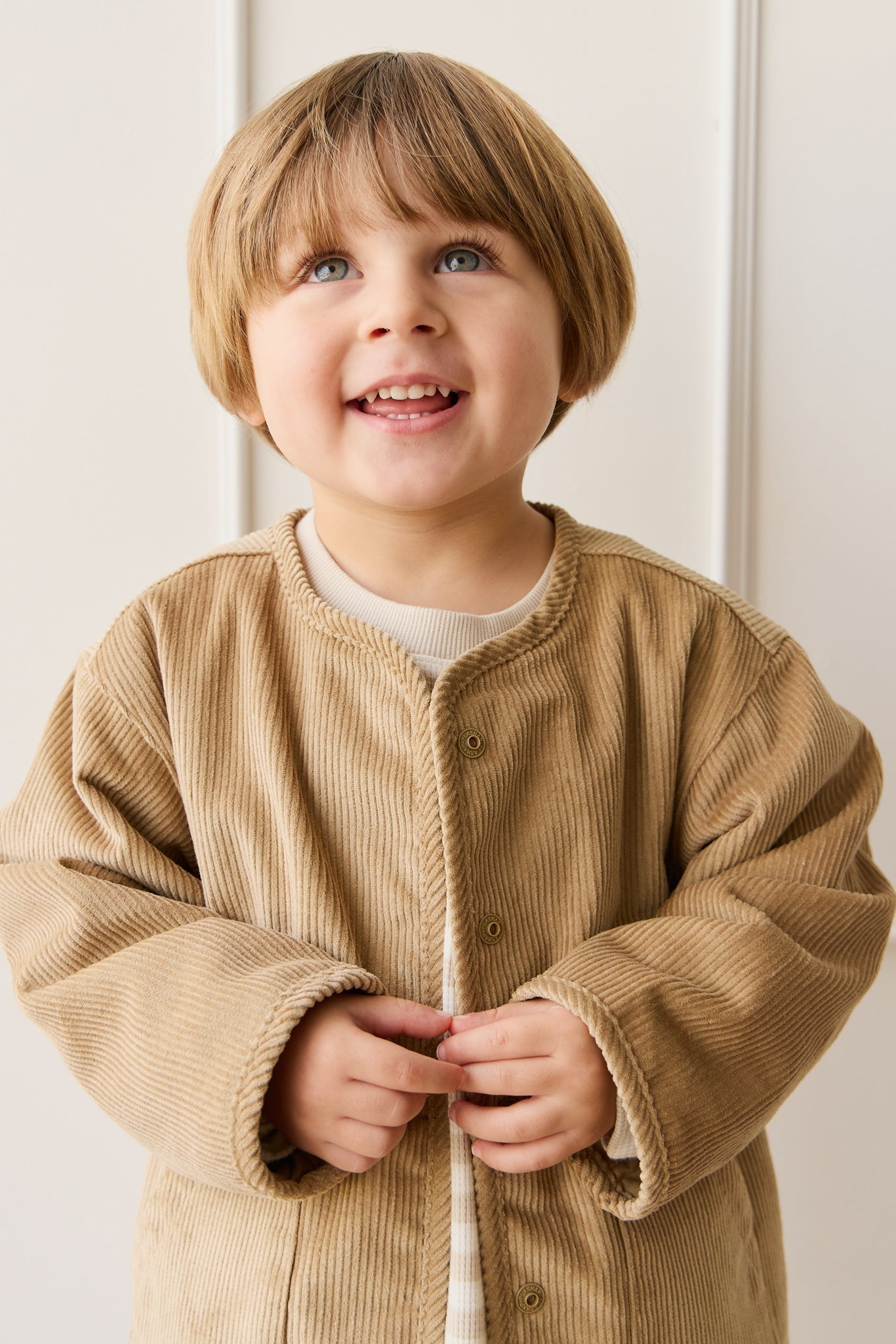 Veste en coton chaud de coupe structurée Hay Solid pour enfants de 6 mois à 8 ans – Chaleur pour les jeux en extérieur