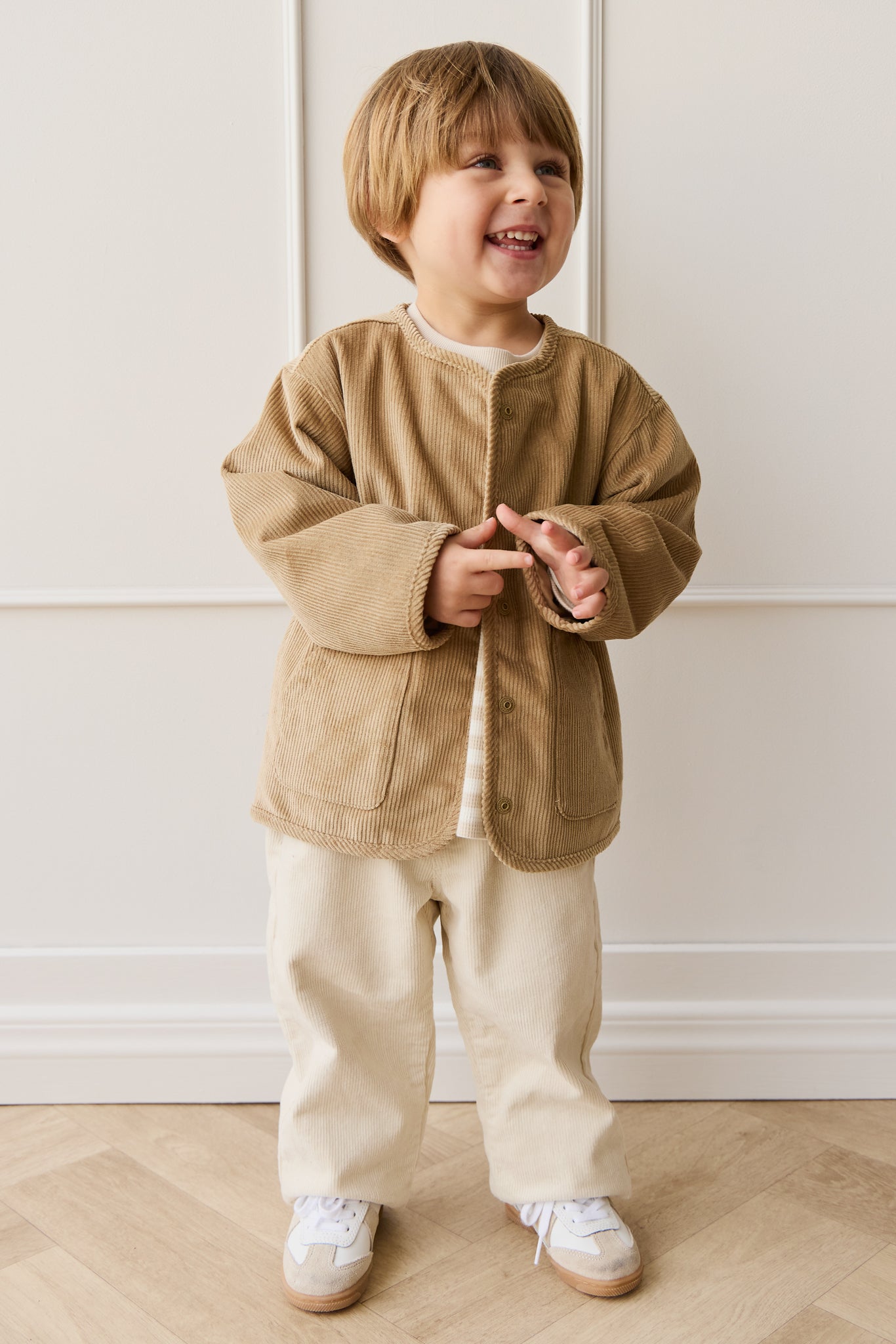 Veste en coton chaud de coupe structurée Hay Solid pour enfants de 6 mois à 8 ans – Chaleur pour les jeux en extérieur