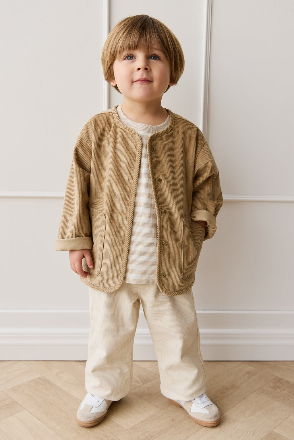 Veste en coton chaud de coupe structurée Hay Solid pour enfants de 6 mois à 8 ans – Chaleur pour les jeux en extérieur