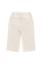 Pantalon décontracté en coton uni avec taille élastique et accessoires sans nickel pour enfants de 6 mois à 8 ans