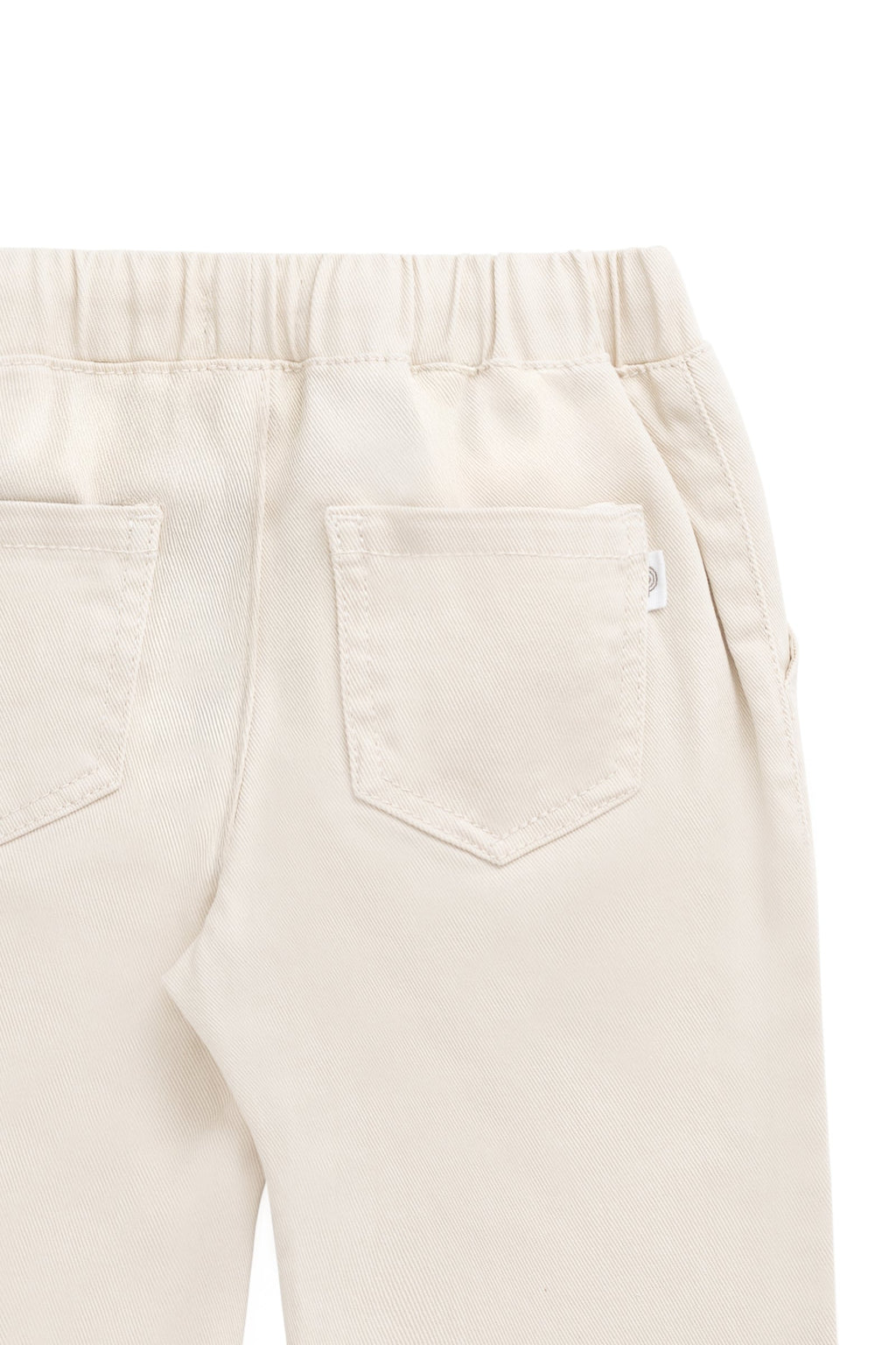 Pantalon décontracté en coton uni avec taille élastique et accessoires sans nickel pour enfants de 6 mois à 8 ans