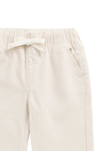 Pantalon décontracté en coton uni avec taille élastique et accessoires sans nickel pour enfants de 6 mois à 8 ans