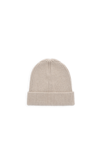 Bonnet tricoté uni en coton doux et respirant avec revers pour bébés et tout-petits