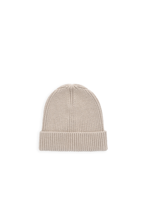 Bonnet tricoté uni en coton doux et respirant avec revers pour bébés et tout-petits