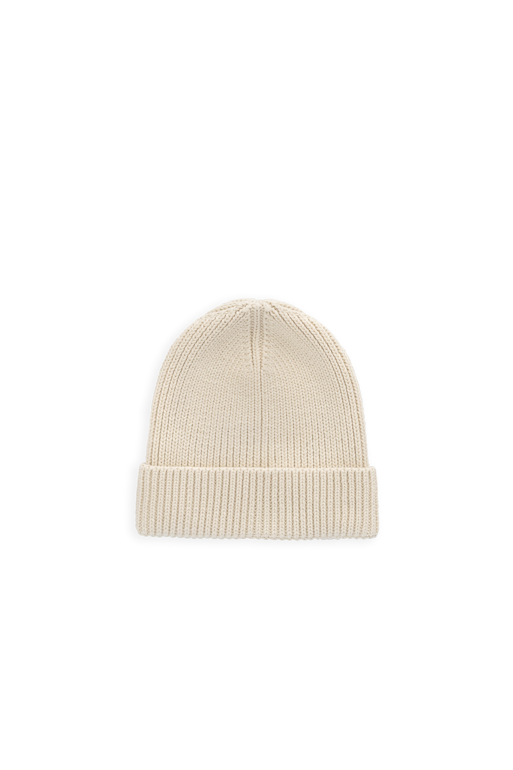 Bonnet en Coton Tricoté Uni Caramel Doux avec Bord Replié Coupe Confortable pour Bébés et Tout-petits