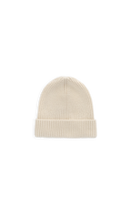 Bonnet en Coton Tricoté Uni Caramel Doux avec Bord Replié Coupe Confortable pour Bébés et Tout-petits