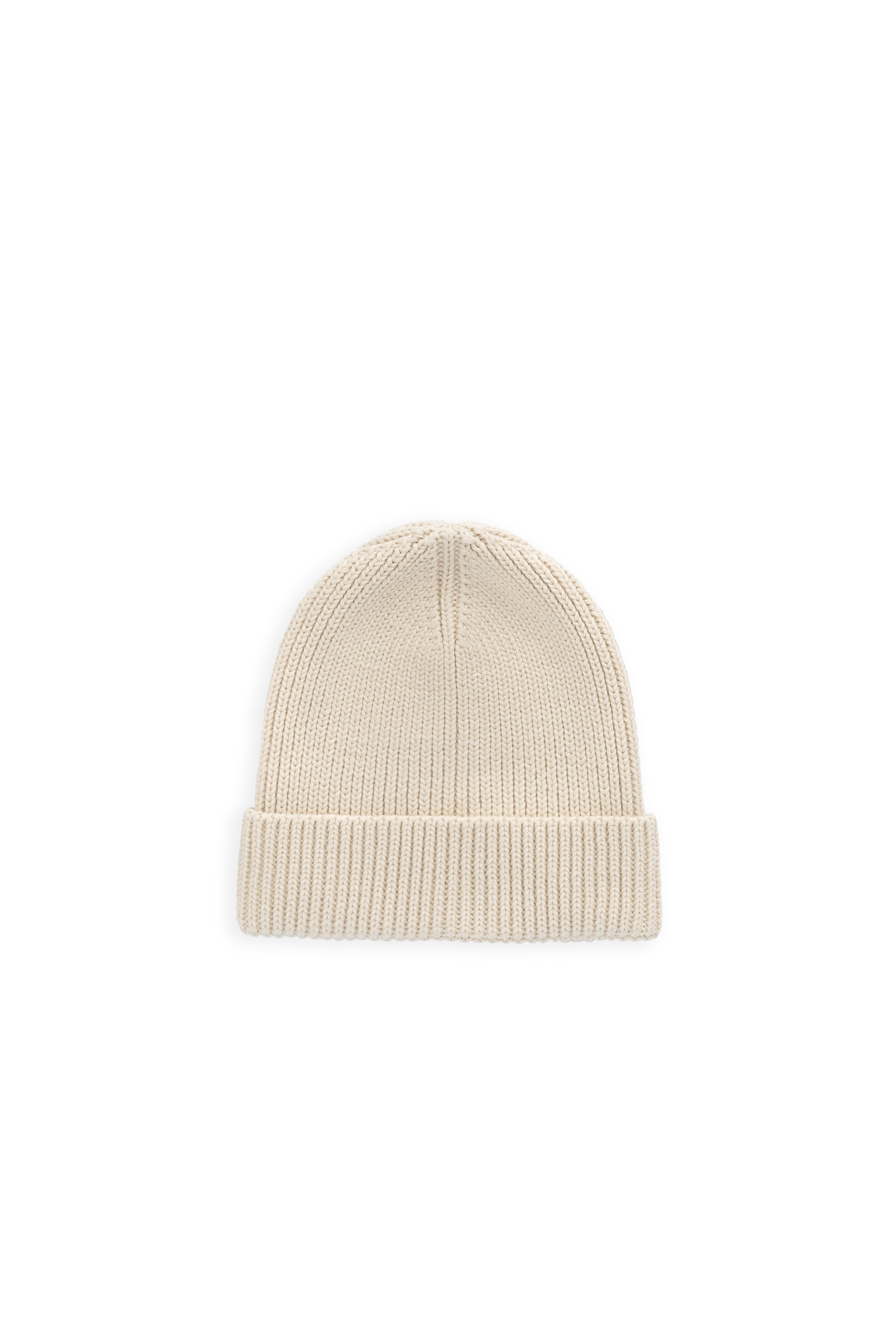 Bonnet en Coton Tricoté Uni Caramel Doux avec Bord Replié Coupe Confortable pour Bébés et Tout-petits