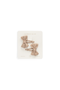 Lot de deux barrettes en polyester uni doux avec nœud décoratif Soft Swan pour filles 3 ans et +