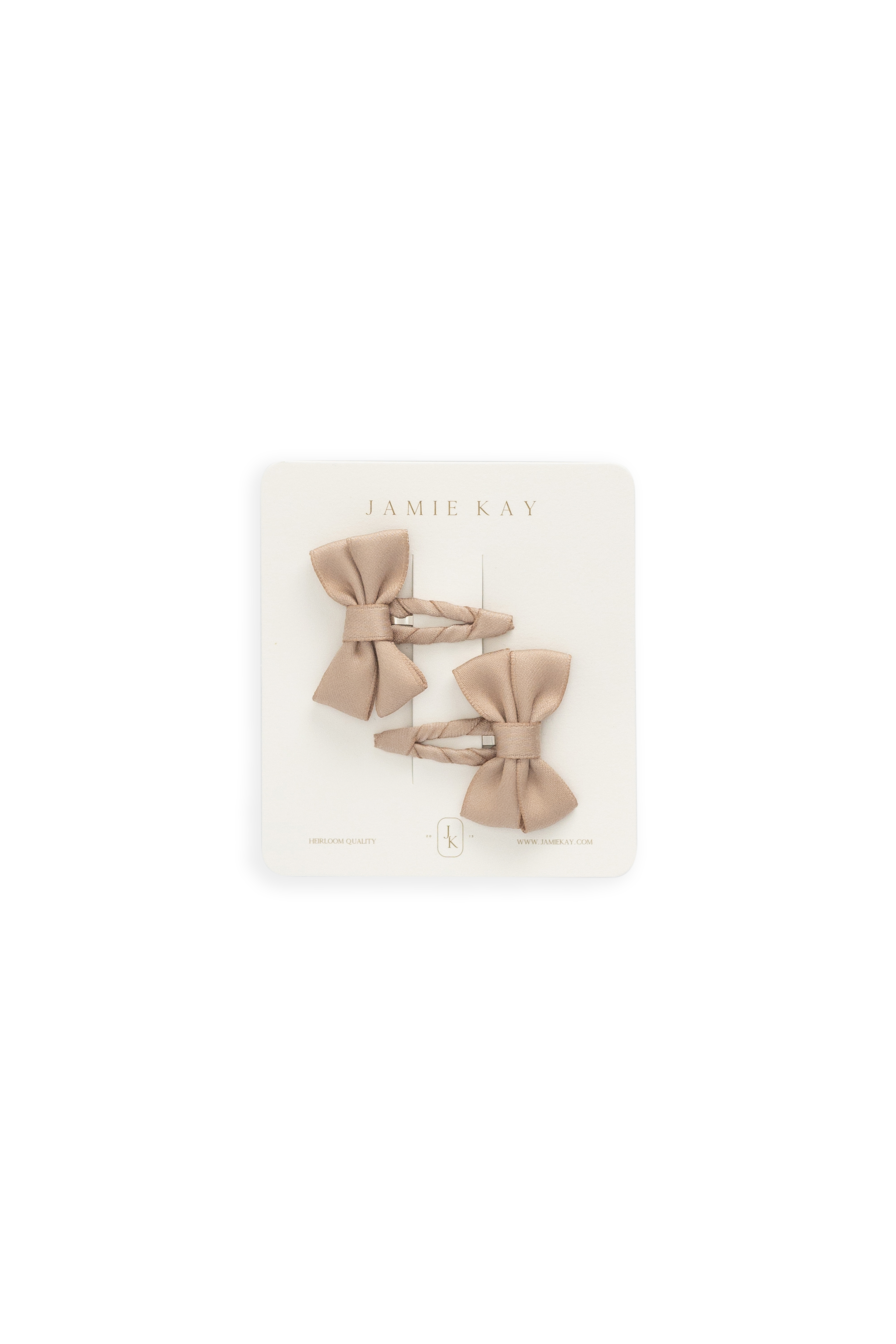 Lot de deux barrettes en polyester uni doux avec nœud décoratif Soft Swan pour filles 3 ans et +