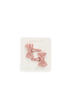 Lot de deux barrettes en polyester massif Delicate Trinket avec nœud pour filles de 3 ans et plus