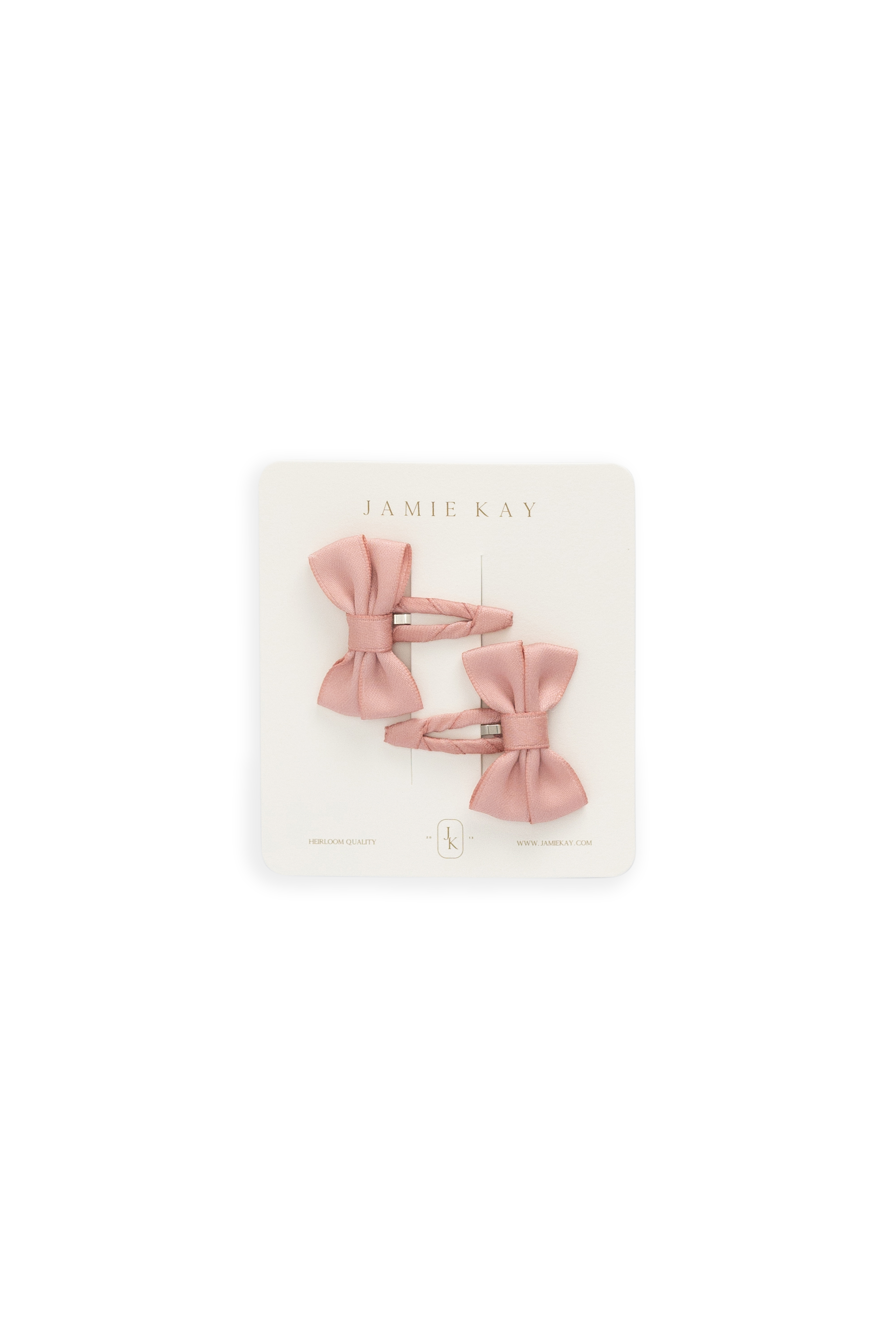 Lot de deux barrettes en polyester massif Delicate Trinket avec nœud pour filles de 3 ans et plus