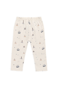 Legging en coton biologique pour enfants (naissance-6 ans) avec imprimé de voiliers nautiques et ceinture élastique