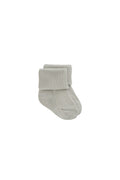 Chaussettes Côtelées Classiques Bleu Uni en Coton avec Mélange Extensible Respirant pour Enfants de 0 mois à 10 ans