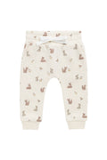 Pantalon de jogging en coton biologique pour enfants 0-8 ans, imprimé « Amis de la forêt », ludique et neutre, avec taille élastique