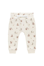 Pantalon de jogging en coton biologique pour enfants 0-8 ans, imprimé « Amis de la forêt », ludique et neutre, avec taille élastique