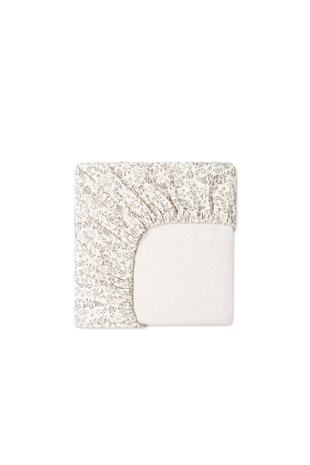 Drap-housse en coton bio avec imprimé Lapin de Rêve pour bébé, doux, respirant et extensible
